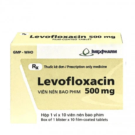 Levofloxacin 500 Imexpharm ( 1vi x10vien)