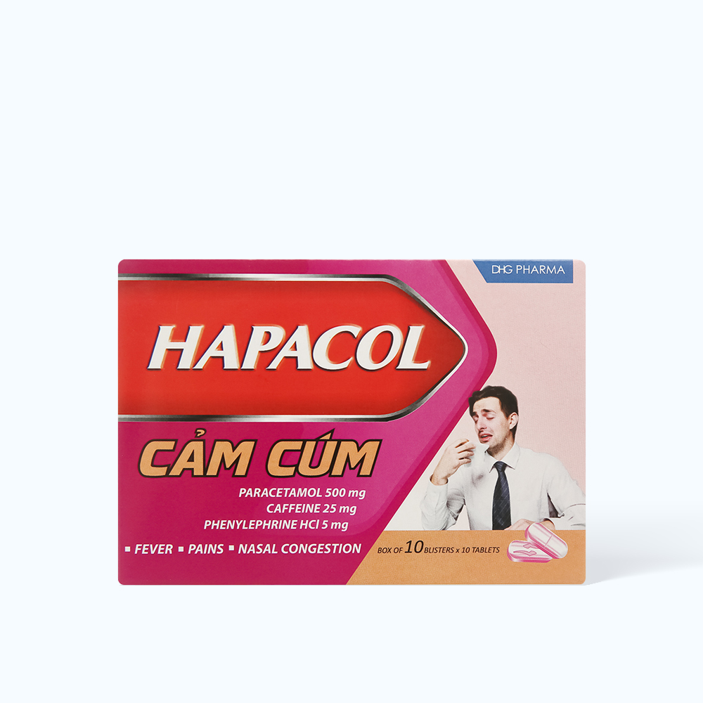 HAPACOL FLU CAM CUM CAPL F.C 500MG HOP 100 VIEN