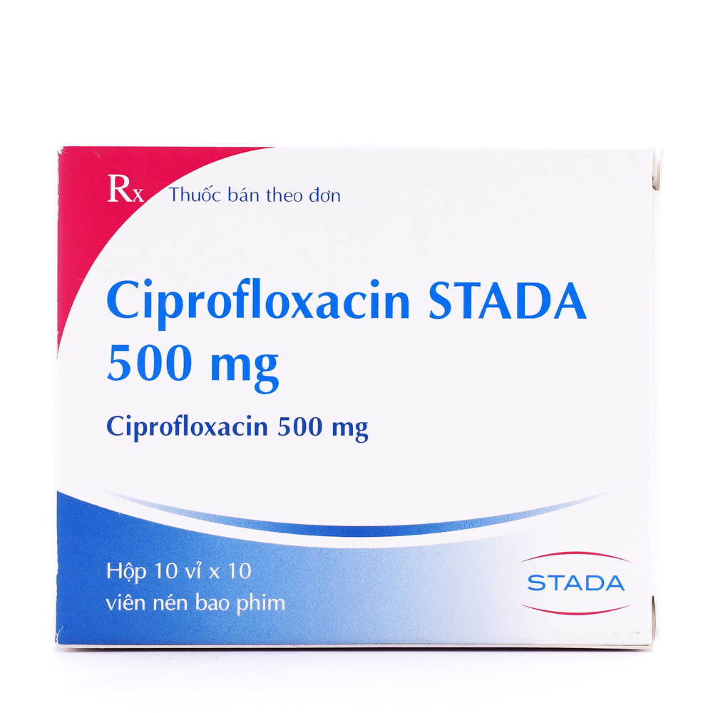 Ciprofloxacin STADA 500 mg (10Vi x10 Vien)