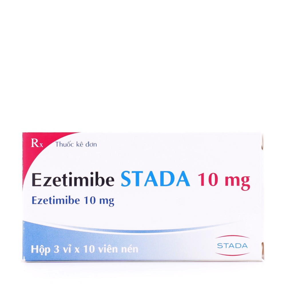 Viên nén Ezetimibe STADA 10 mg điều trị rối loạn mỡ máu (3 vỉ x 10 viên)