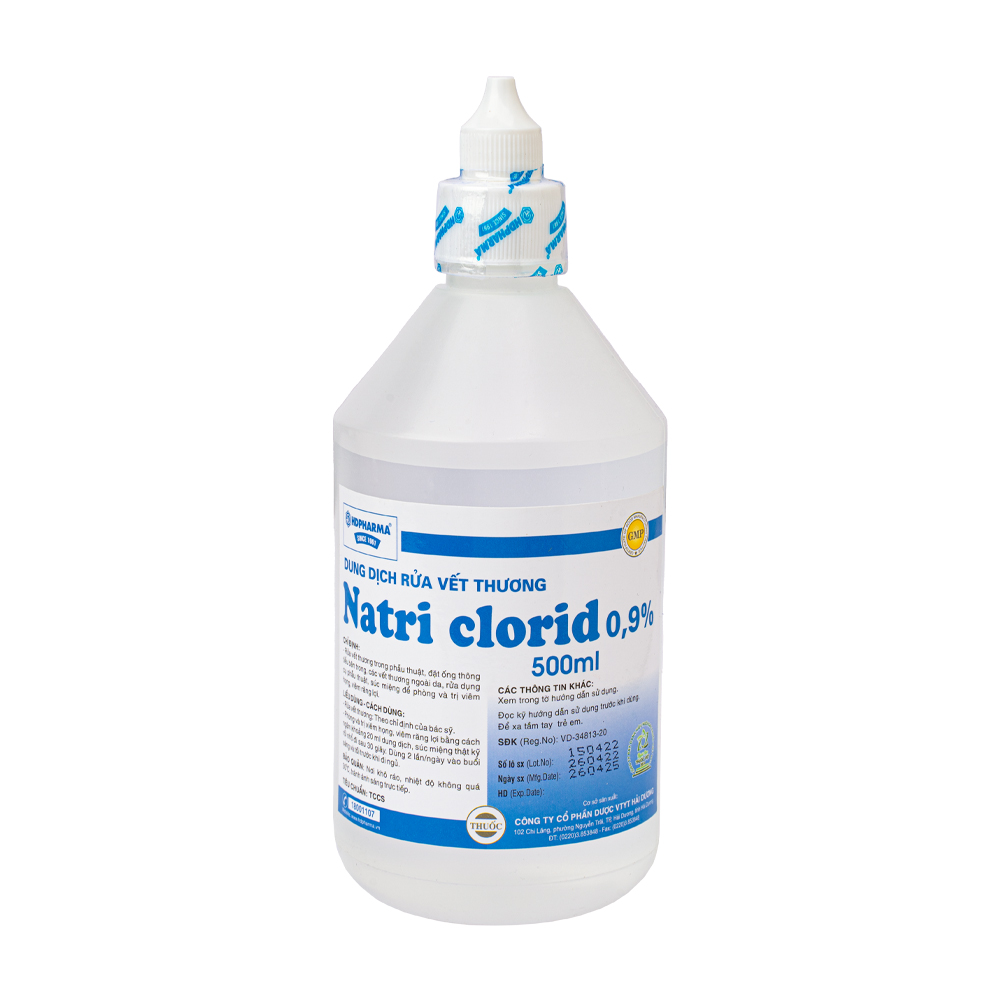Natri Clorid 0.9%  (Chai 500ml) Hai Duong
