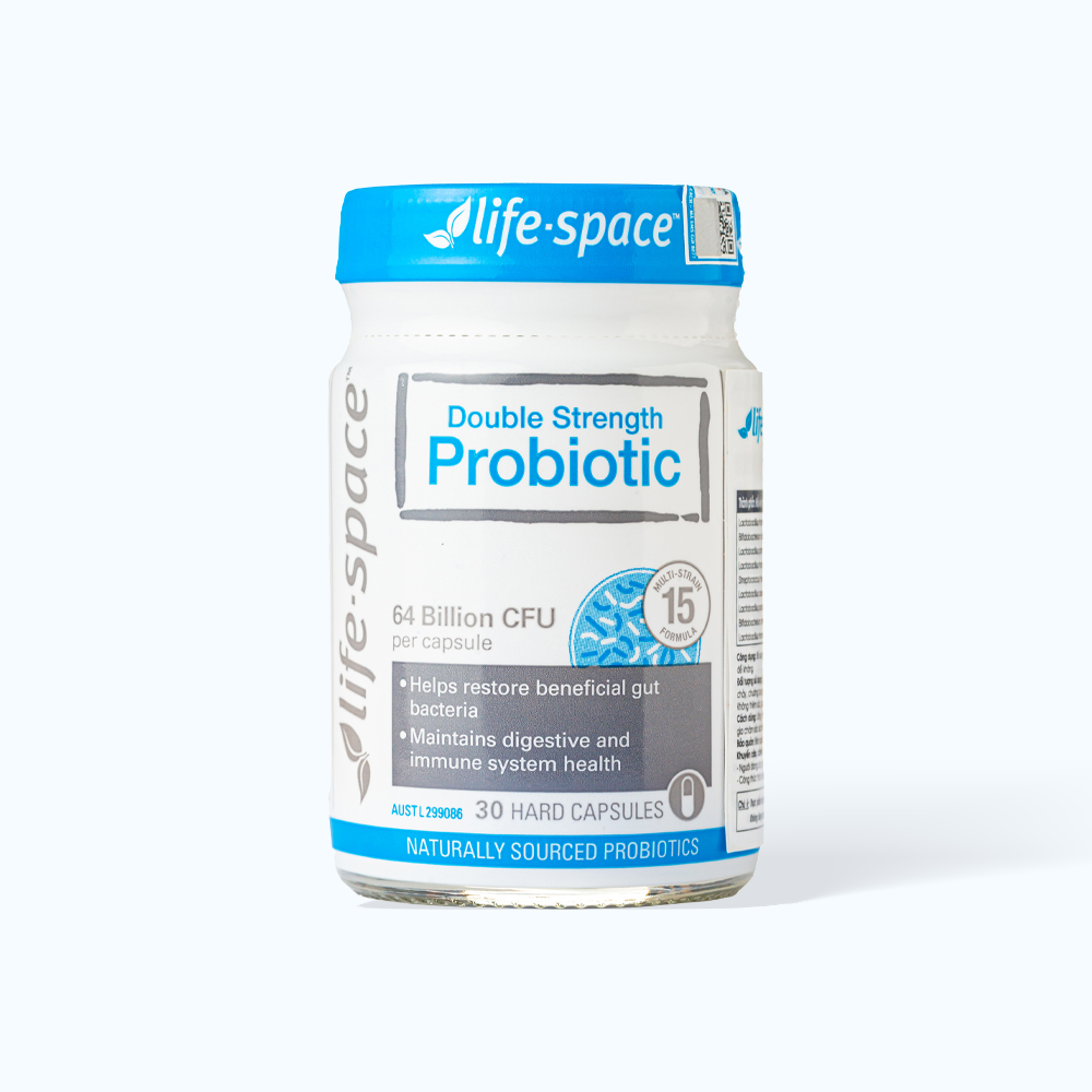 LIFESPACE Double Strength Probiotic Bo Sung 64 ty Loi Khuan (Hop 30V)