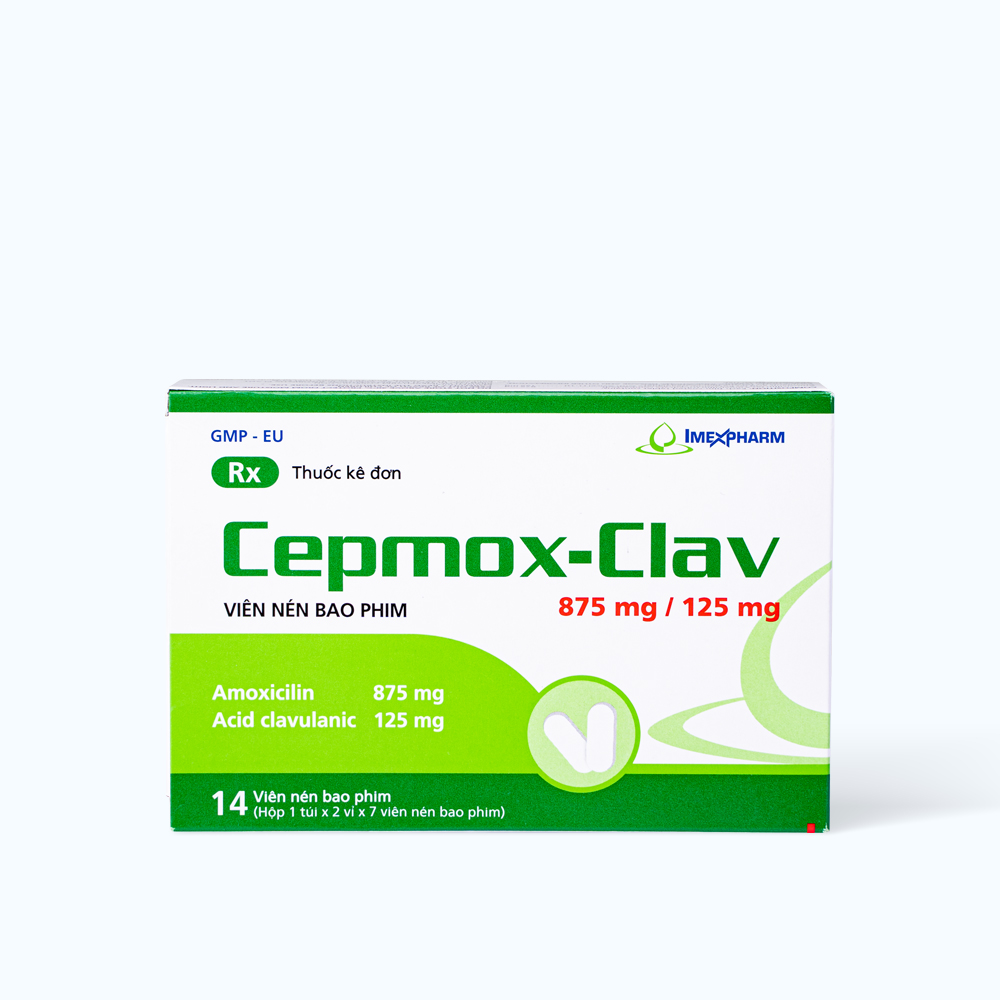 CEPMOX-CLAV 875mg/125mg VNB (2 vi x 7 vien)