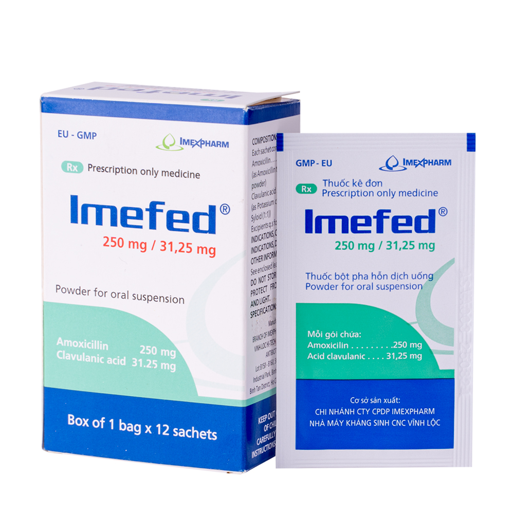 IMEFED 250MG/31,25MG (Hop 12 goi)