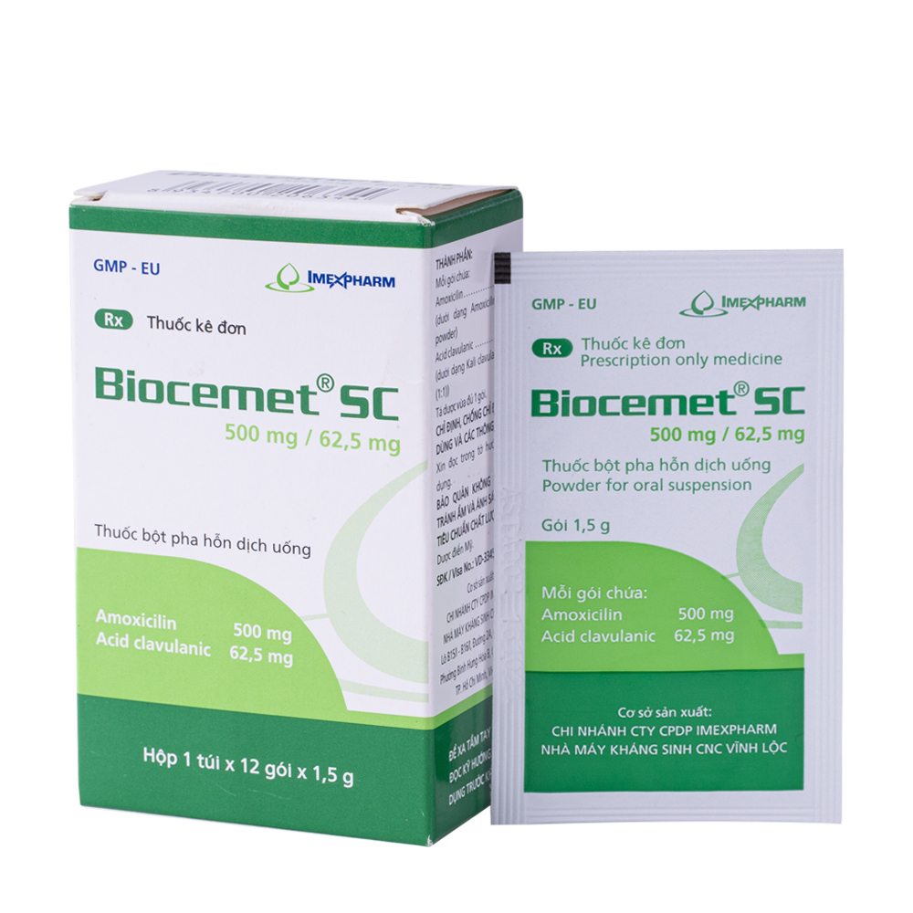 BIOCEMET SC 500MG/62,5MG (Hop 12 goi)