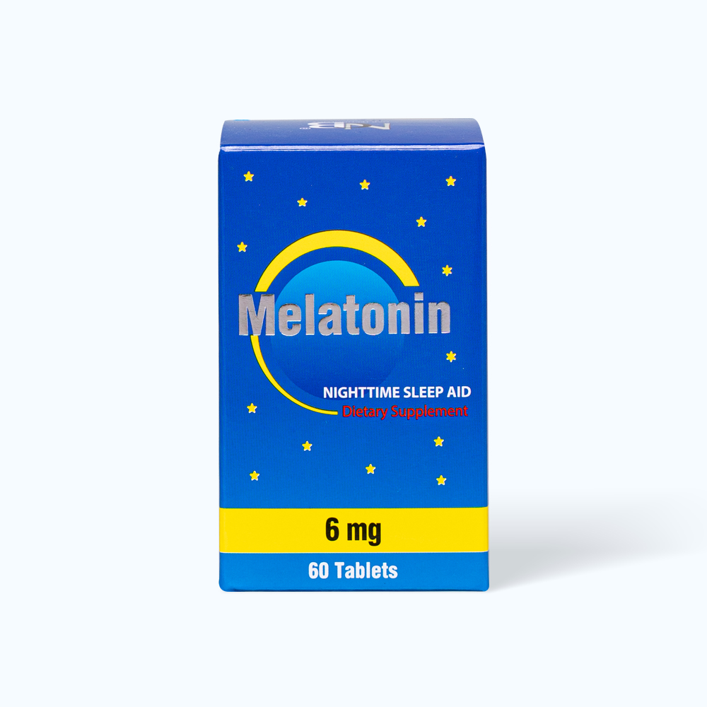 NU-HEALTH Melatonin 6mg Ho Tro Giac Ngu (Hop 60Vien)