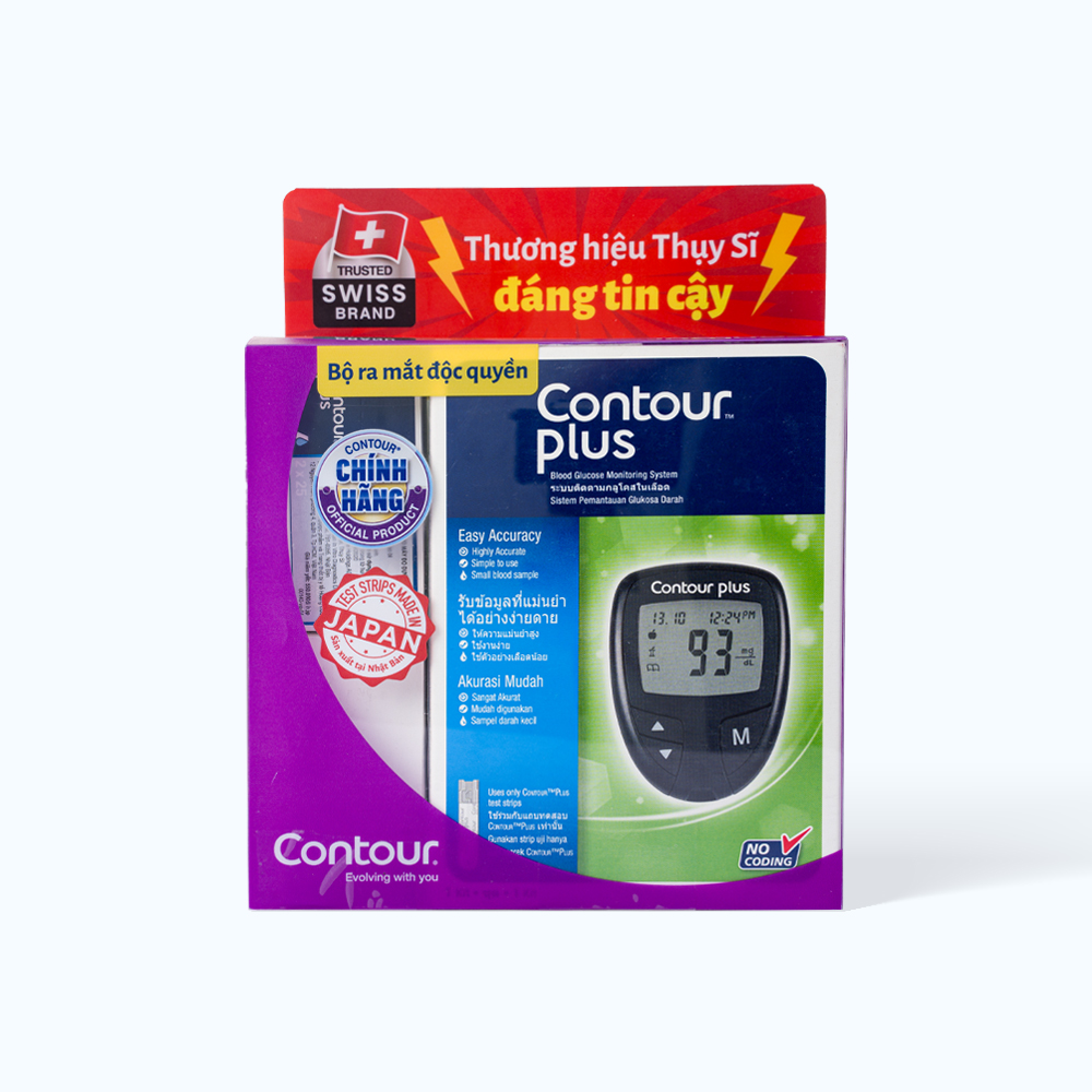 Contour Plus Set May Do Duong Huyet+ 2 Hop Que Thu