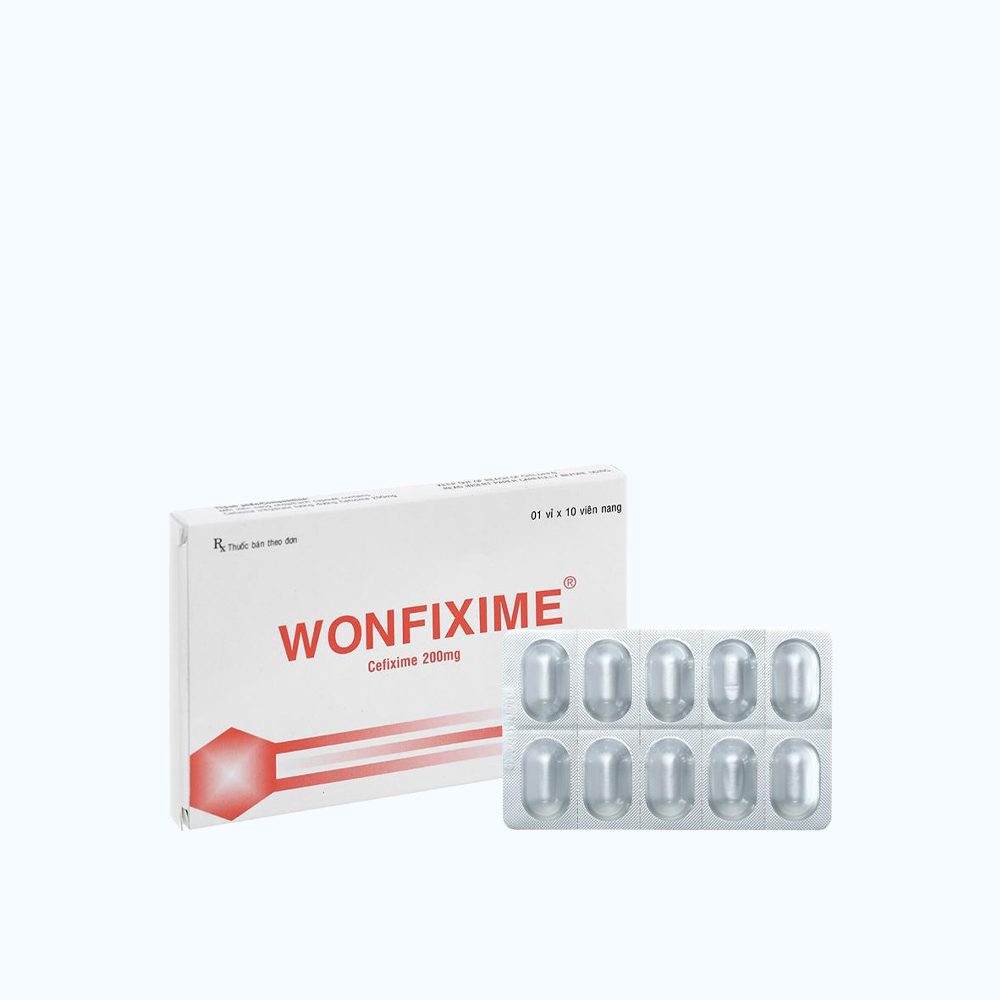 Wonfixime 200mg (1 vi x 10 vien)