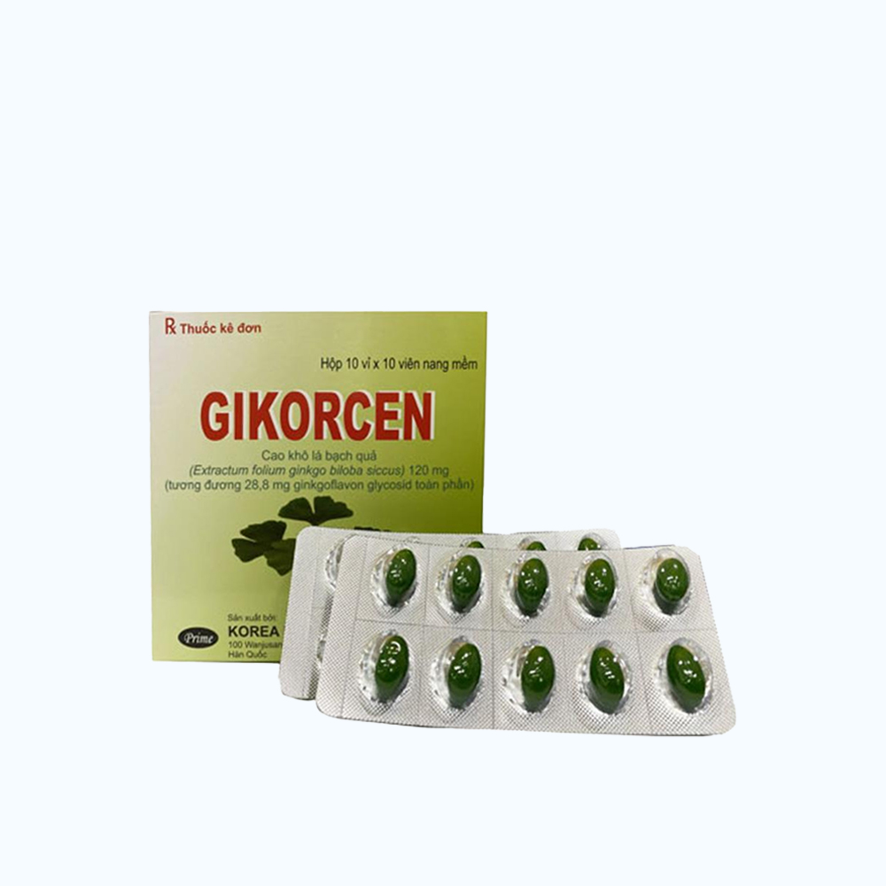 Gikorcen 120mg Soft Capsule (Hộp 10 vỉ x 10 viên)