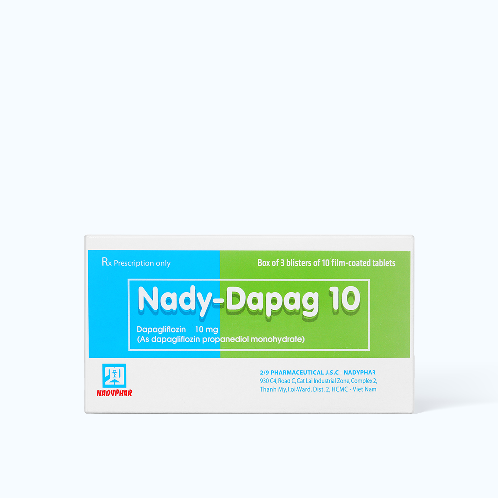 Nady-Dapag 10 (Hộp 3 vỉ x 10 viên)