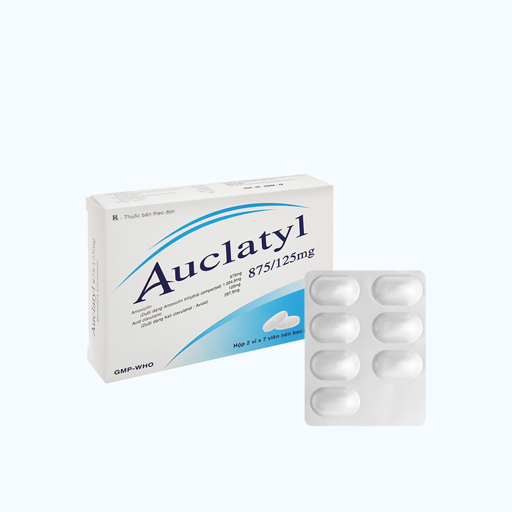 Auclatyl 875/125mg (hộp 2 vỉ x 7 viên)
