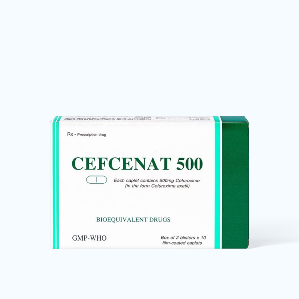 Cefcenat Capl F.C 500Mg Hop 2vi x10 vien