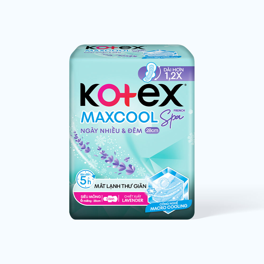Kotex Max Cool BVS Cho Ngay Nhieu Va Dem 28cm 6M