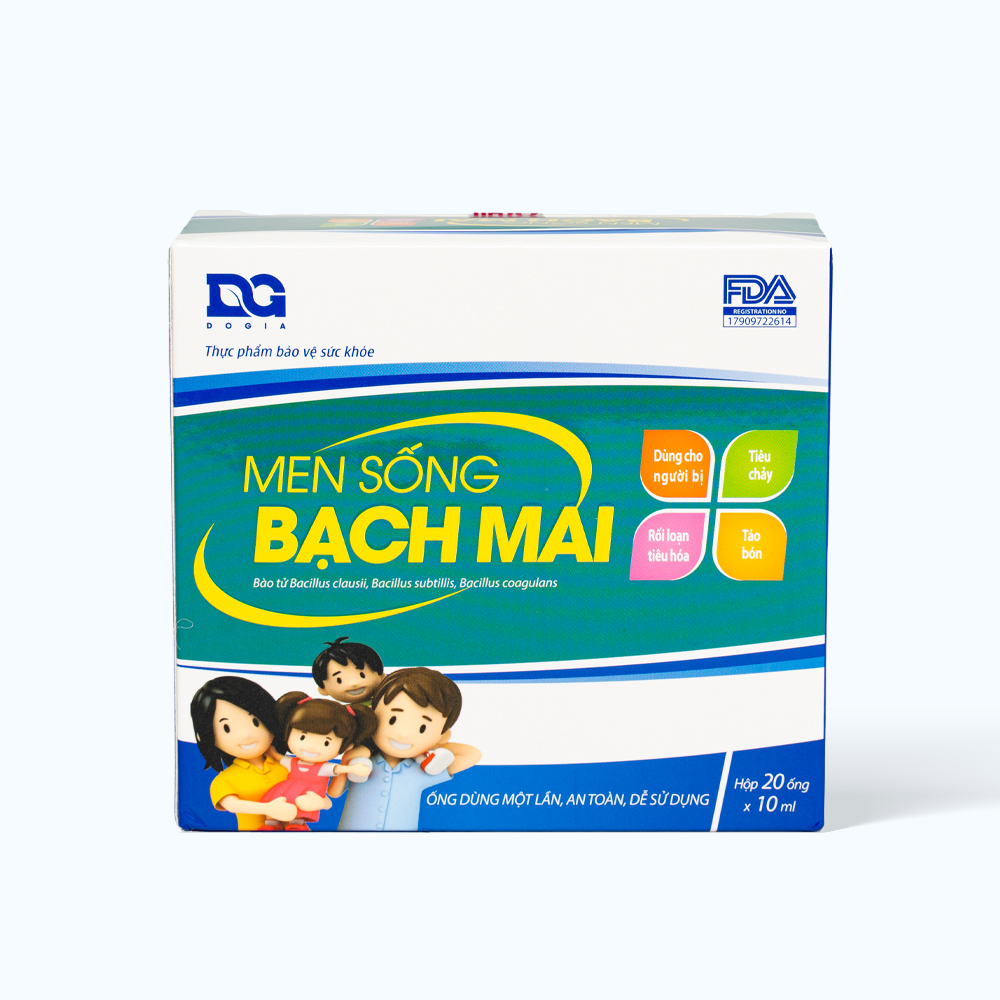 DO GIA Men Song Bach Mai Cho Tre Tu 2M (Hop 20 Ong x 10ml)