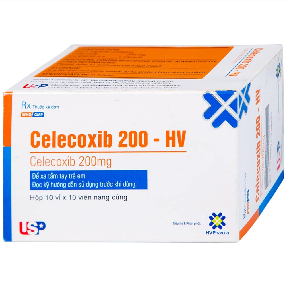 Celecoxib 200mg - HV USP (Hop 10 Vi x 10 Vien)